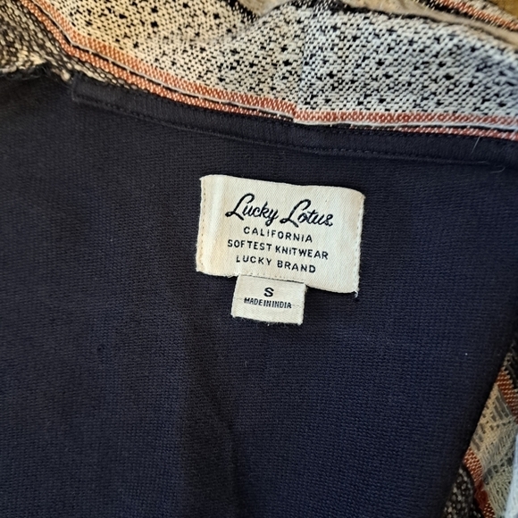 LUCKY Brand Lucky Lotus Women's Open Blanket Front Cardigan Sweater Size Small - Picture 4 of 4